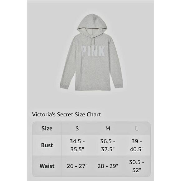 NWT VICTORIA SECRET LOGO OPEN HEM CAMPUS SWEATSHIRT - Picture 4 of 6